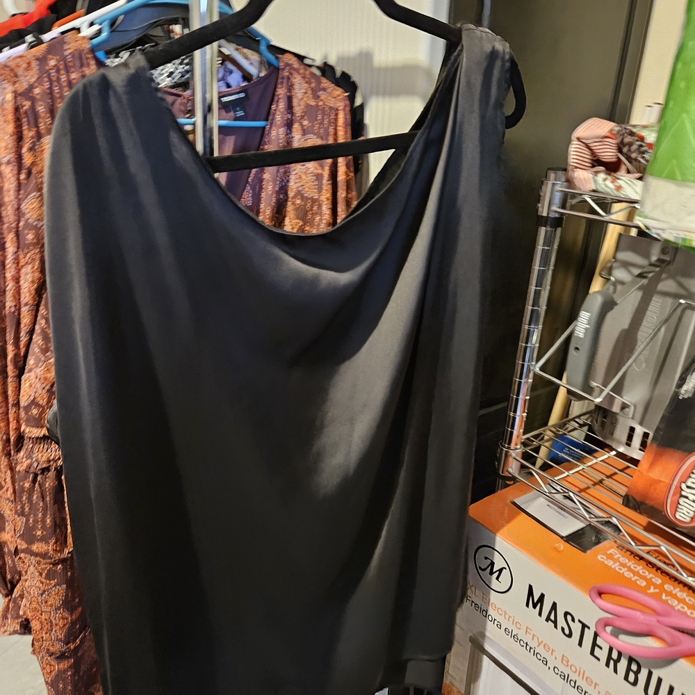 Elegant Black Draped Top